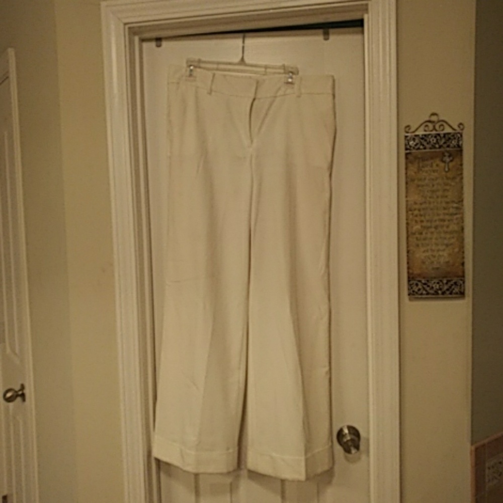 Cream cuff dress slacks (tall) and offers welcomed
